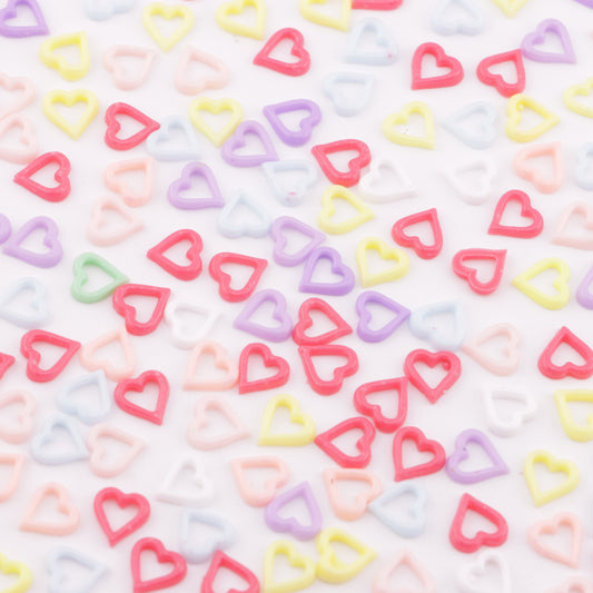 FS6004- 7mm Hollow Heart Charms Hollowed-Out Love Heart Patches