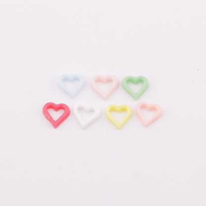 FS6004- 7mm Hollow Heart Charms Hollowed-Out Love Heart Patches