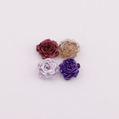 FS5997- 10mm Luminous Soft Flower Charms Night - Glow Soft Flower Stickers