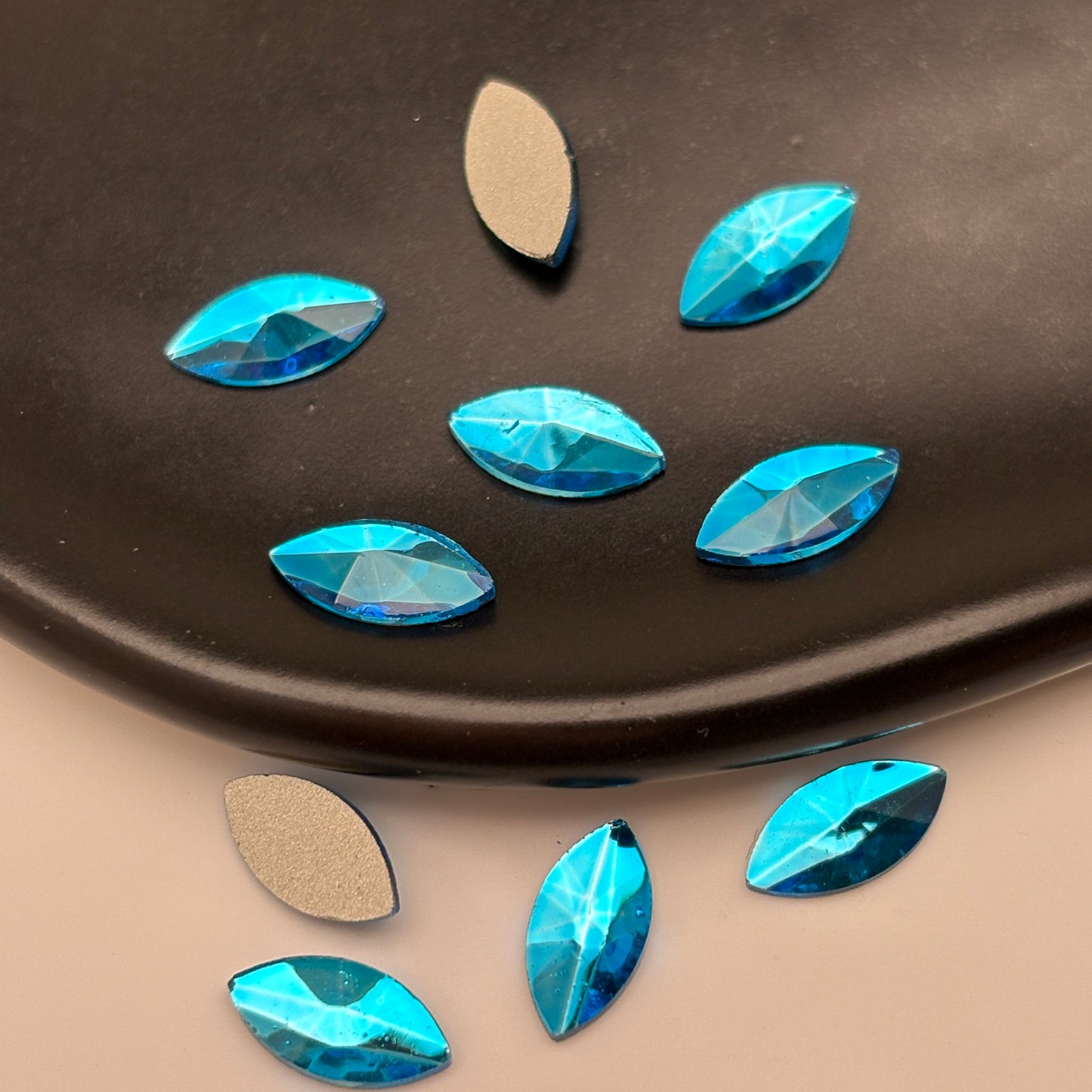 FS4576- 5*10mm Horse Eyes Flat Bottom Crystal Diamonds Colored Horse - Eye Flat - Bottom Crystal Diamonds