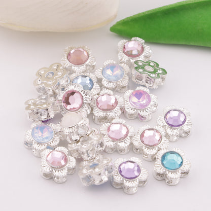 FS5514- 10mm Five - Petal Metal Beads Five - Petal Plum Blossom Metal Four - Way Beads