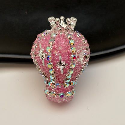 FS5434- 31mm Diamond-encrusted And Chain Crown Small Hot Air Balloon Beads