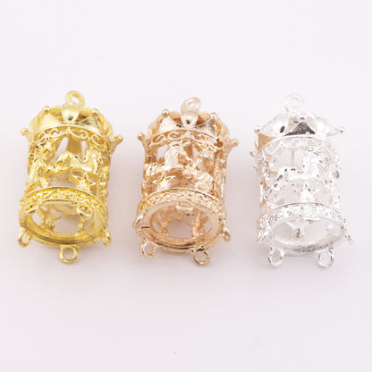 FS6010- Rotating Carousel Metal Lanterns, Five Hanging Sets
