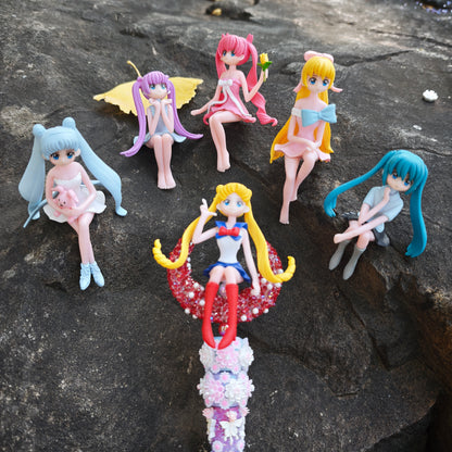 [KM0861]- 6 Pieces/Set Sailor Moon Pen Toppers