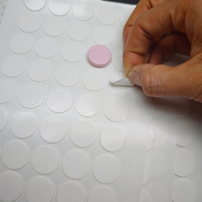 [KM6859]- Diameter 20mm, 50 Pieces/Sheet, Pre-Cut Round Double Sided Tapes