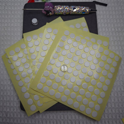 [KM6860]- Diameter 10mm, 100 Pieces/Sheet, Pre-Cut Round Double Sided Tapes