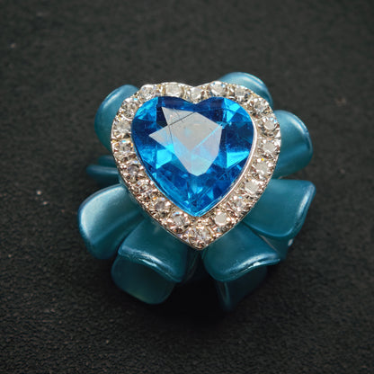 [KM6869]- 30mm 하트 다이아몬드 꽃 모양 장식 비즈, 펜에 적합 (BOM은 설명 참조)