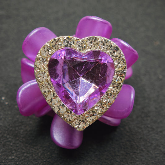 [KM6869]- 30mm Heart Diamonds Flower Fancy Beads, Fit Pens (The BOM See Description)