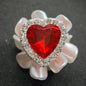 [KM6869]- 30mm Heart Diamonds Flower Fancy Beads, Fit Pens (The BOM See Description)
