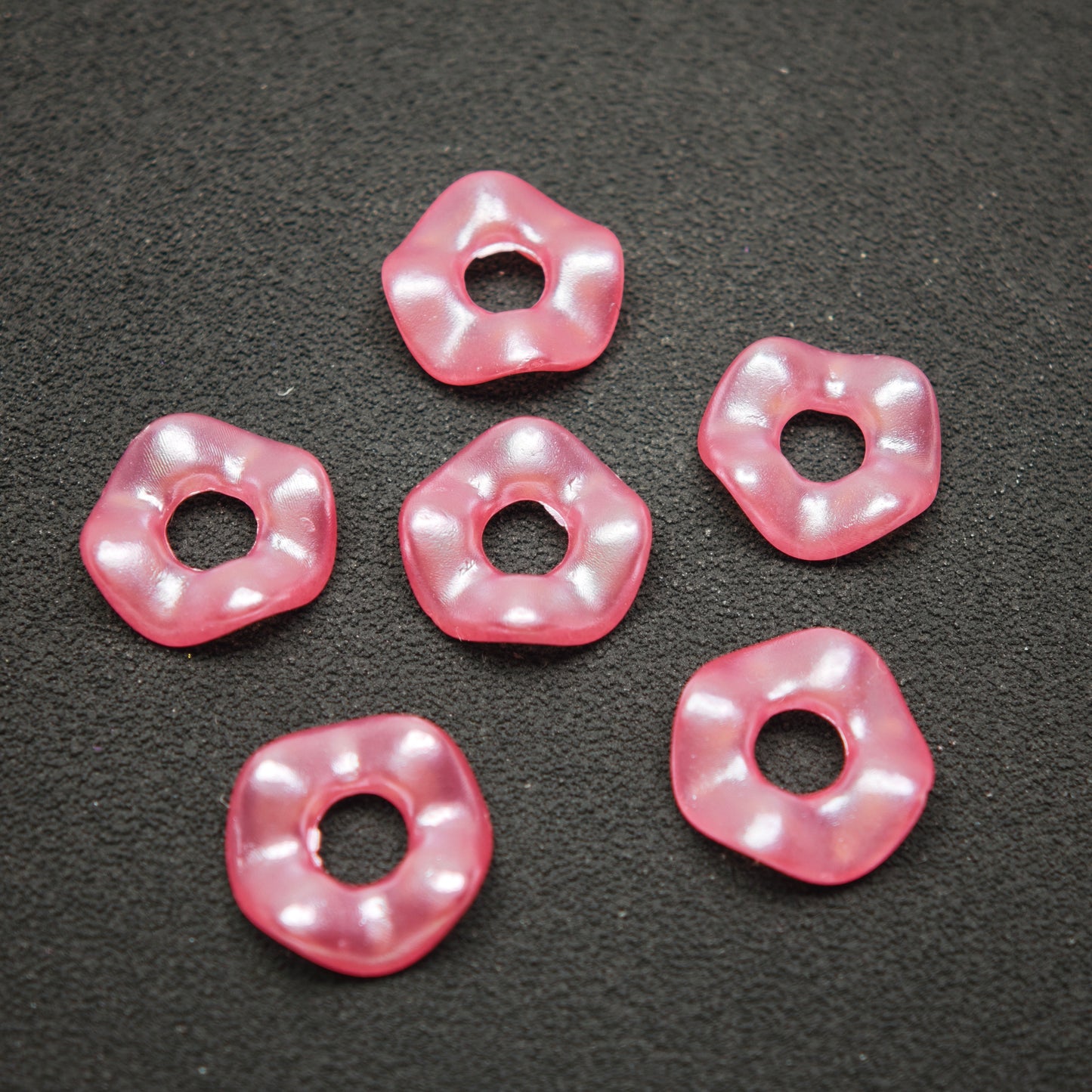 [KM5850]- 13mm Pearlescent Wavy Spacers Pearl Color Wavy Spacers