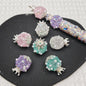 [KM6875]- 18mm*25mm Crown Sugar Fancy Beads With Flower Stand  (The BOM See Description)