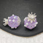 [KM6875]- 18mm*25mm Crown Sugar Fancy Beads With Flower Stand  (The BOM See Description)