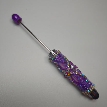 [KM6879] 수제 풀 다이아몬드 플라워 비즈 장식 스타일러스 펜