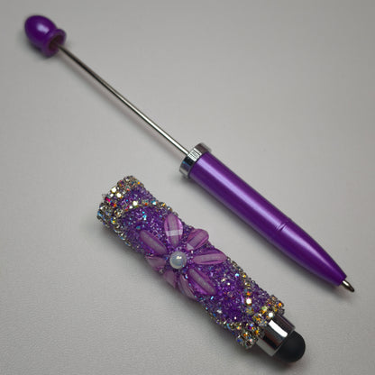 [KM6879] 수제 풀 다이아몬드 플라워 비즈 장식 스타일러스 펜