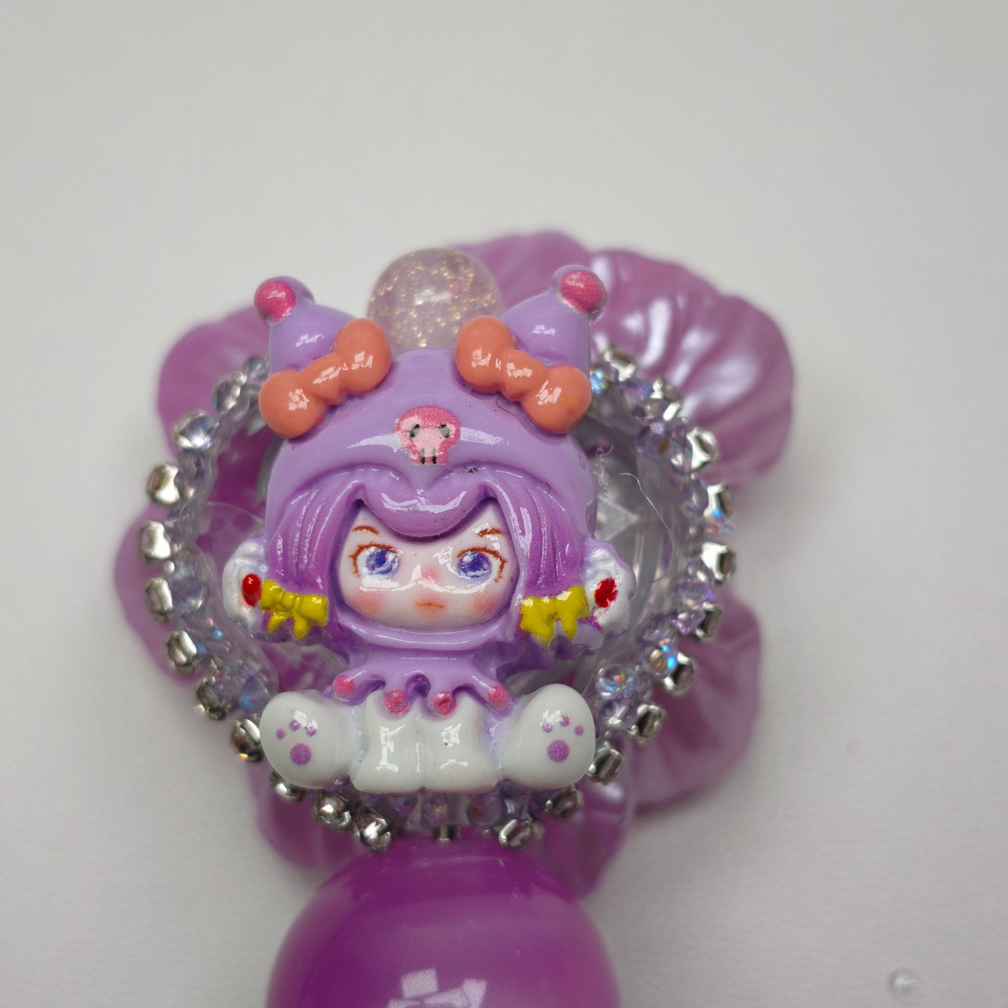 [KM6881]- 47mm SP Sanrio Love Heart Flower Fancy Beads, Kuku