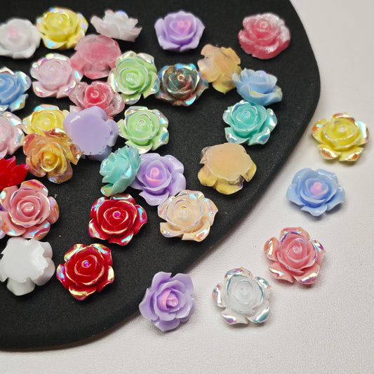 [KM6905]- 13mm UV Rose Flower Resin Charms
