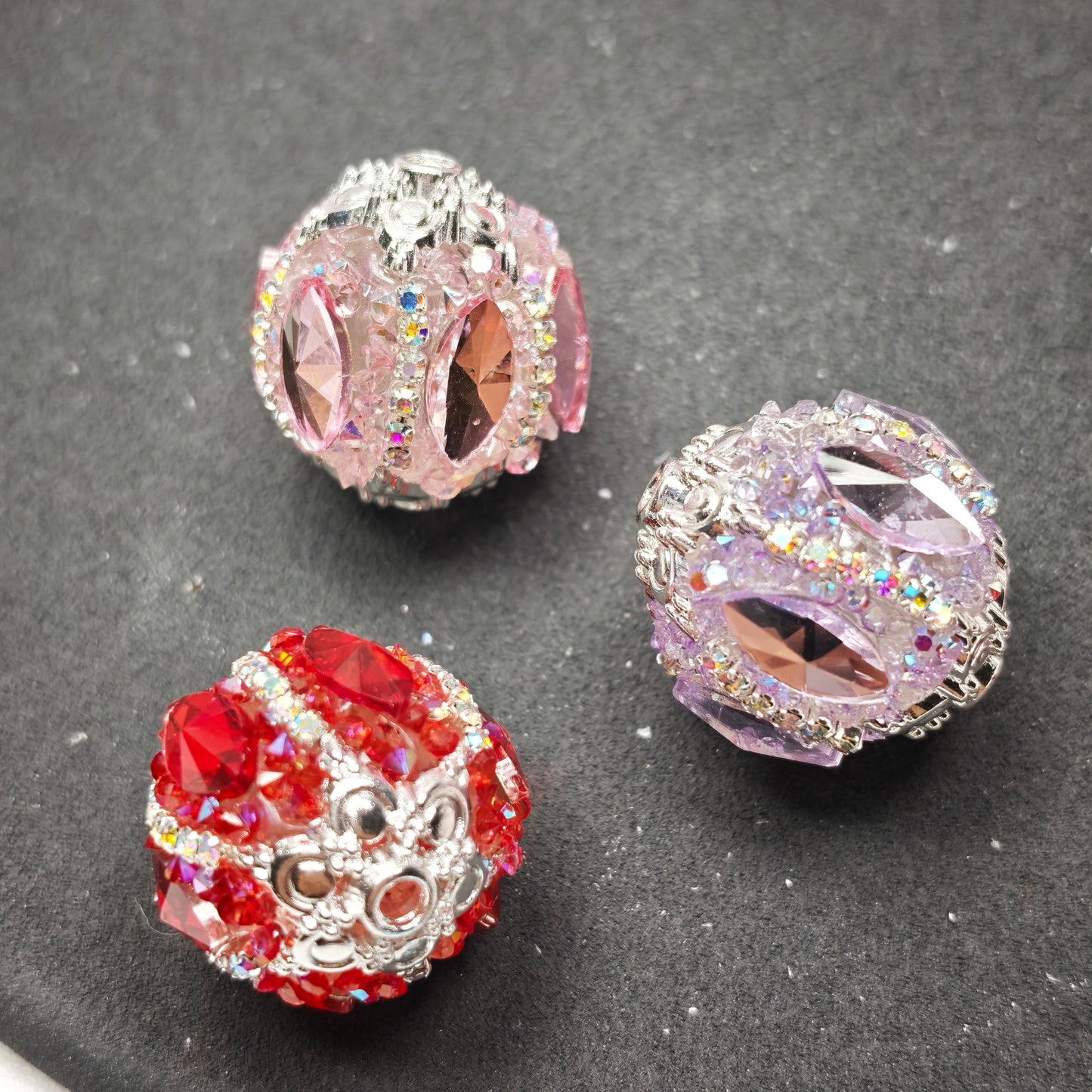 [KM6907]- 21mm Horse Eyes Crystal Diamonds Fancy Beads, Fit Pens