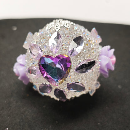 [KM6908]- 34mm Heart Horse Eyes Crystal Diamonds Fancy Beads