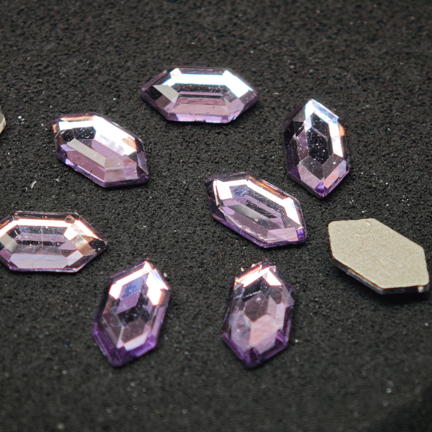 [KM6910]- 4mm*8mm 양면 뾰족 유리 크리스탈 다이아몬드, 평평한 바닥