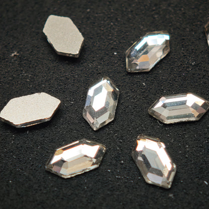 [KM6910]- 4mm*8mm 양면 뾰족 유리 크리스탈 다이아몬드, 평평한 바닥