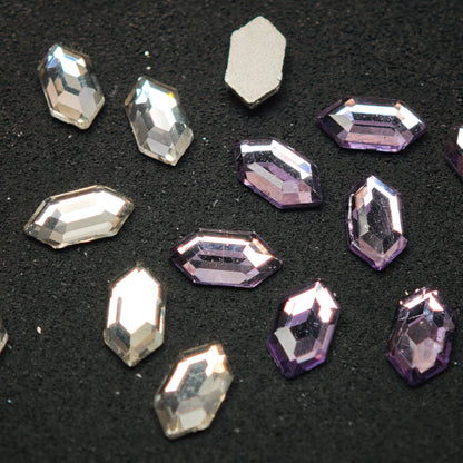 [KM6910]- 4mm*8mm 양면 뾰족 유리 크리스탈 다이아몬드, 평평한 바닥