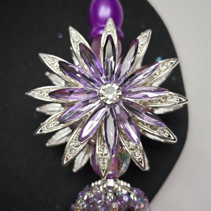 [KM6911]- 40mm Double Sided Spin Rotating, Sunflower Metal Fancy Beads