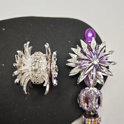 [KM6911]- 40mm Double Sided Spin Rotating, Sunflower Metal Fancy Beads