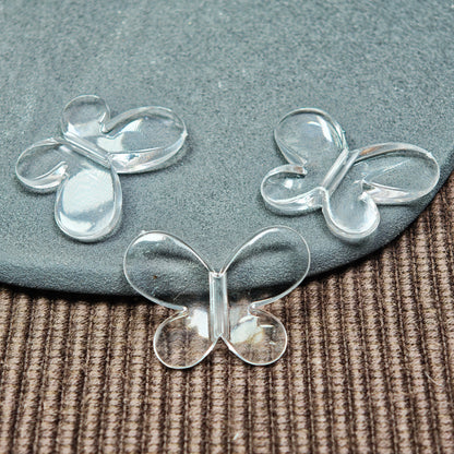 [KM0383]- 22mm*30mm Clear Middle Size Butterfly Based Beads
