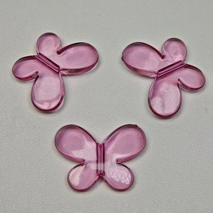 [KM0383]- 22mm*30mm Clear Middle Size Butterfly Based Beads