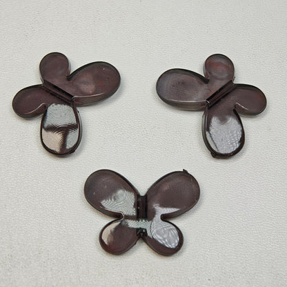 [KM0383]- 22mm*30mm Clear Middle Size Butterfly Based Beads