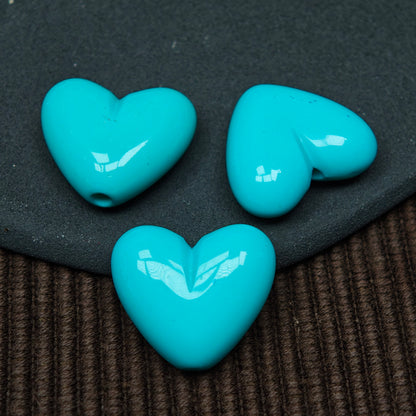 [KM6924]- 21mm*24mm Medium Szie Domed Heart Based Beads