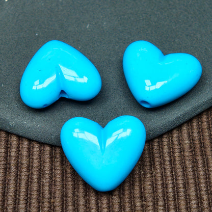 [KM6924]- 21mm*24mm Medium Szie Domed Heart Based Beads