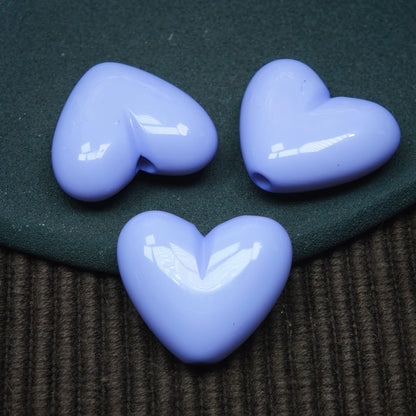 [KM6924]- 21mm*24mm Medium Szie Domed Heart Based Beads