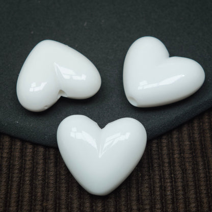 [KM6924]- 21mm*24mm Medium Szie Domed Heart Based Beads
