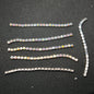 [KM6930]- 1.5mm Width, Pre-Cut Diamonds Short Silver Chain for Beadable Pen, Length About 41mm With 21PCS Diamonds, Length Fit Pens