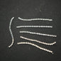 [KM6930]- 1.5mm Width, Pre-Cut Diamonds Short Silver Chain for Beadable Pen, Length About 41mm With 21PCS Diamonds, Length Fit Pens