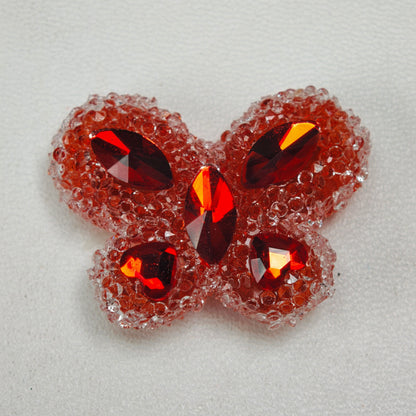 [KM6934]- 32mm*24mm Butterfly Crystal Diamonds Fancy Sugar Beads