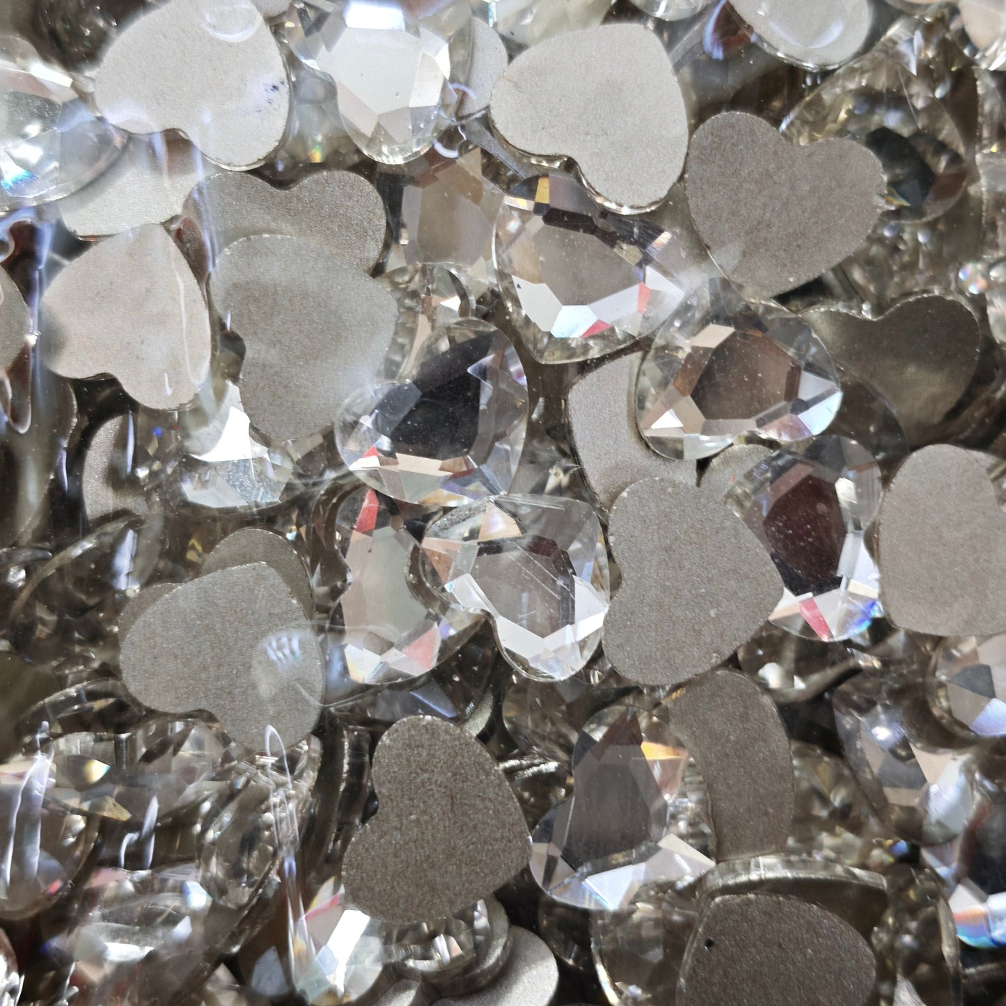 [KM6935]- 8.5mm*10mm Flat Bottom, Love Heart Shaped Crystal Diamonds, Glass Rhinestone Charms