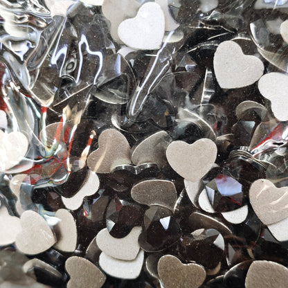 [KM6935]- 8.5mm*10mm Flat Bottom, Love Heart Shaped Crystal Diamonds, Glass Rhinestone Charms