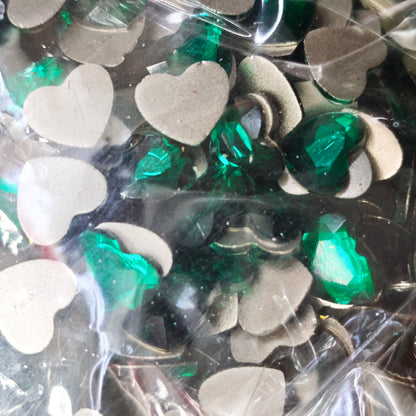 [KM6935]- 8.5mm*10mm Flat Bottom, Love Heart Shaped Crystal Diamonds, Glass Rhinestone Charms