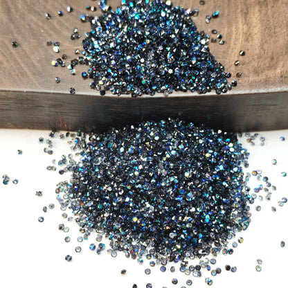 [KM1441]- (1.5mm Size) SS4 AB Color Sugar Crystal Diamonds, Mini Resin Rhinestone For Making Sugar Beads and Sugar Pens