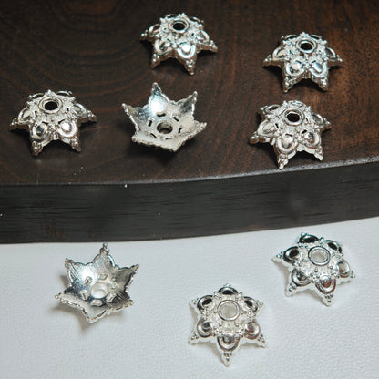 [KM6942]- 15mm Metal Six-Petal Flower Spacers, Beads Caps