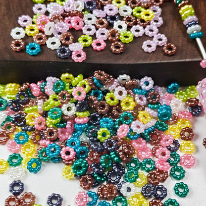 [KM6943]- 6mm Acrylic Pearl Spacers Rings, Fit Beadable Pens