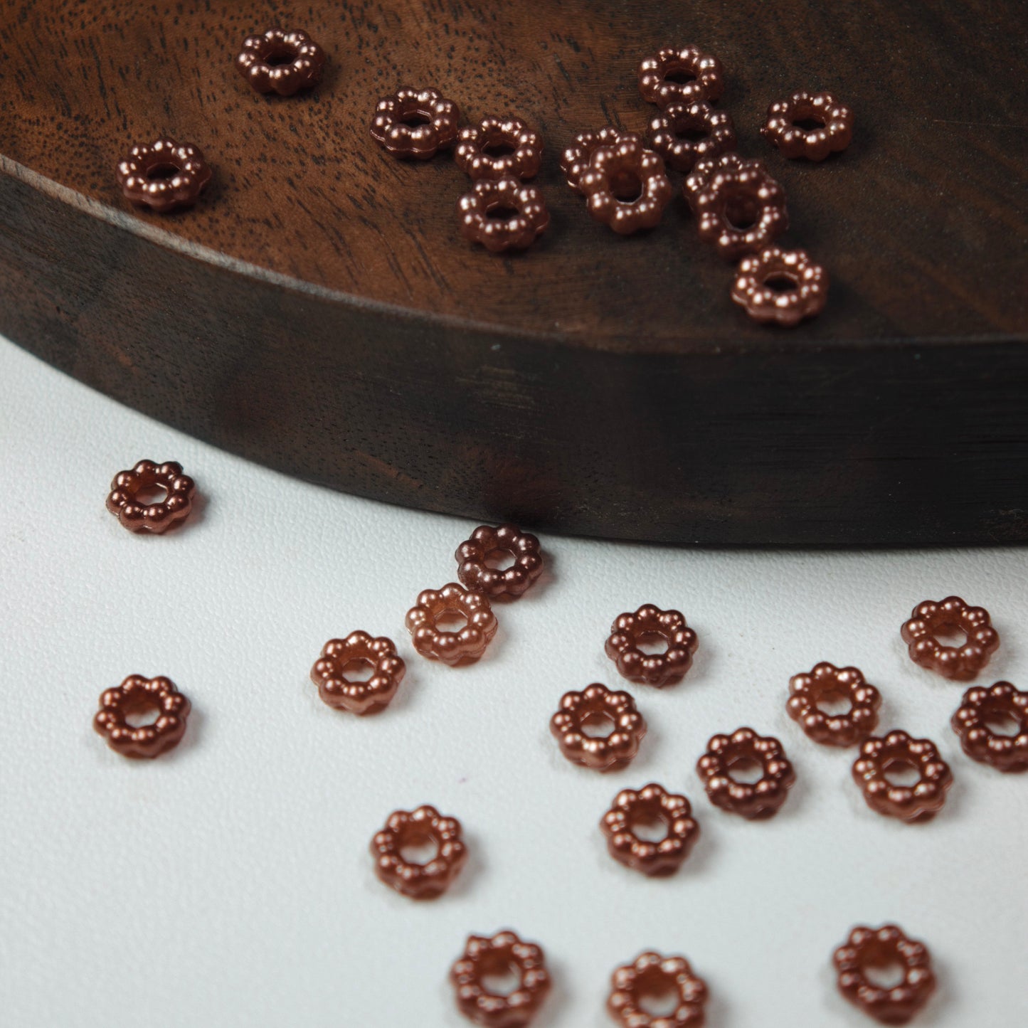 [KM6943]- 6mm Acrylic Pearl Spacers Rings, Fit Beadable Pens