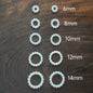 [KM6948]- 8mm Acrylic Pearl Circle Spacers Rings, Use for DIY Fancy Beads