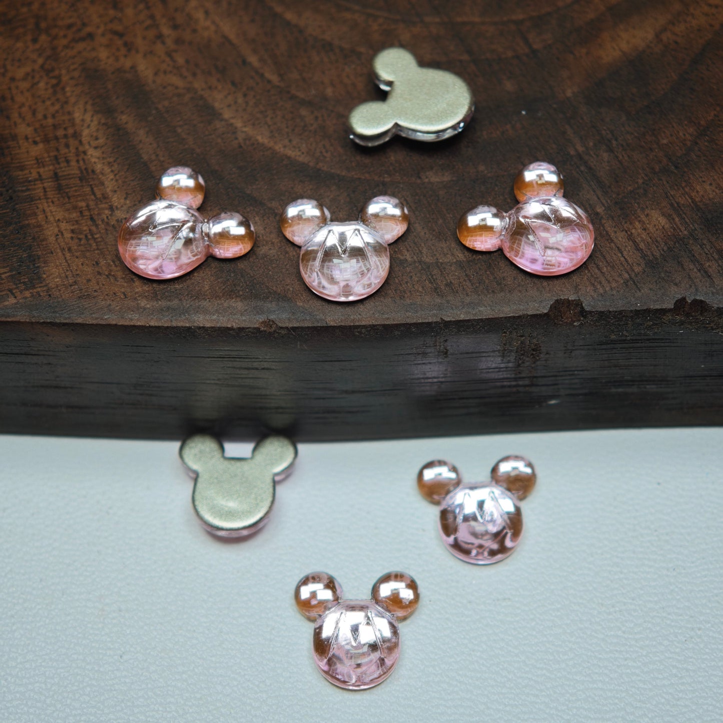 [KM6949]- 9mm*10mm M Mickey Head Crystal Diamonds Nail Art Charms