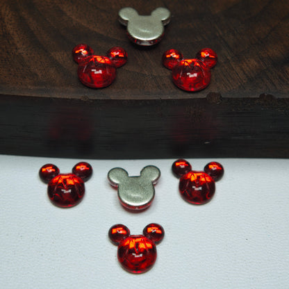 [KM6949]- 9mm*10mm M Mickey Head Crystal Diamonds Nail Art Charms