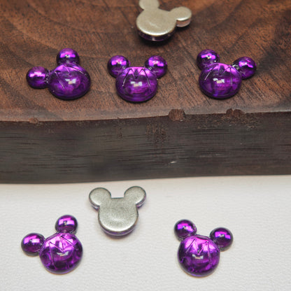 [KM6949]- 9mm*10mm M Mickey Head Crystal Diamonds Nail Art Charms