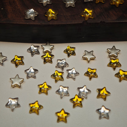 [KM6962]- 7.5mm Five-Pointed Star Crystal Diamonds, Flatback Rhinestone Nail Charms