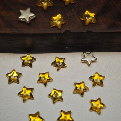 [KM6962]- 7.5mm Five-Pointed Star Crystal Diamonds, Flatback Rhinestone Nail Charms